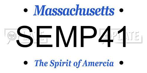 SEMP41 Massachusetts License Plate