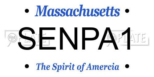 SENPA1 Massachusetts License Plate