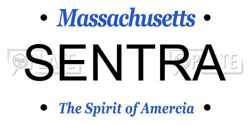 SENTRA Massachusetts License Plate