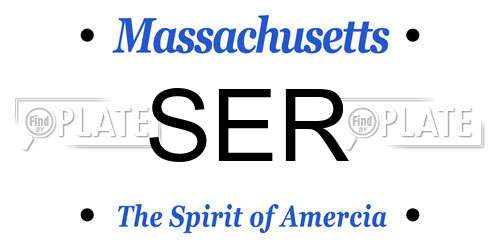 SER Massachusetts License Plate