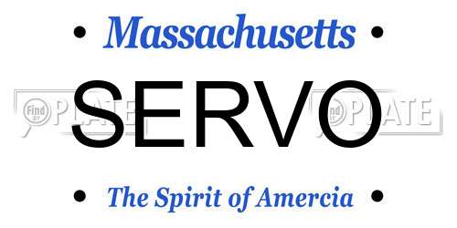 SERVO Massachusetts License Plate