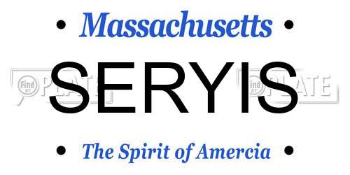 SERYIS Massachusetts License Plate