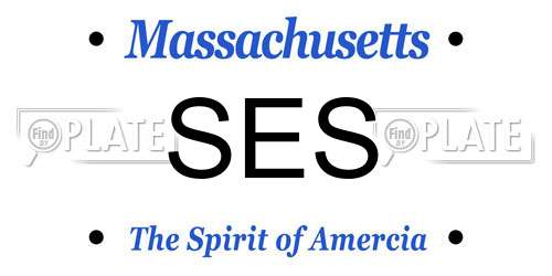 SES Massachusetts License Plate