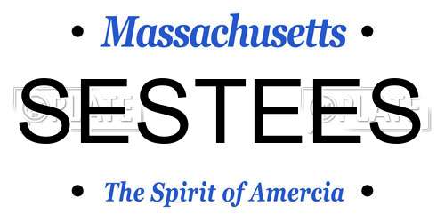 SESTEES Massachusetts License Plate