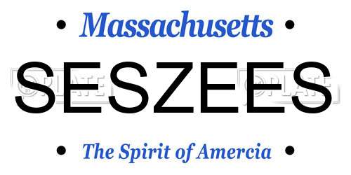 SESZEES Massachusetts License Plate