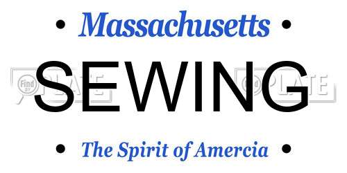 SEWING Massachusetts License Plate