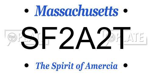 SF2A2T Massachusetts License Plate