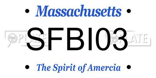 SFBI03 Massachusetts License Plate