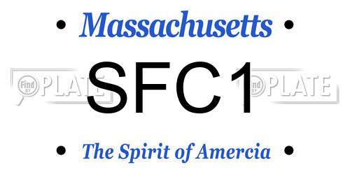 SFC1 Massachusetts License Plate