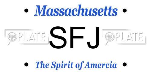 SFJ Massachusetts License Plate