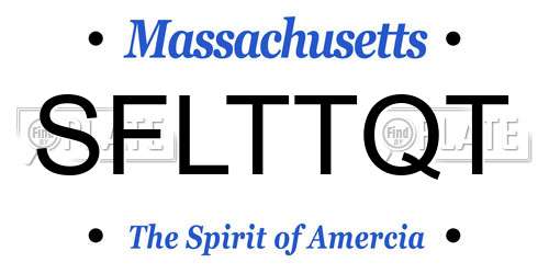 SFLTTQT Massachusetts License Plate