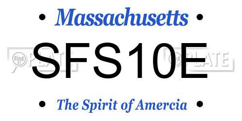 SFS10E Massachusetts License Plate