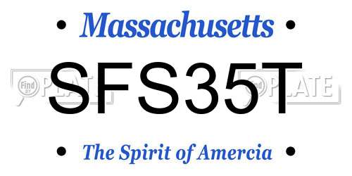 SFS35T Massachusetts License Plate