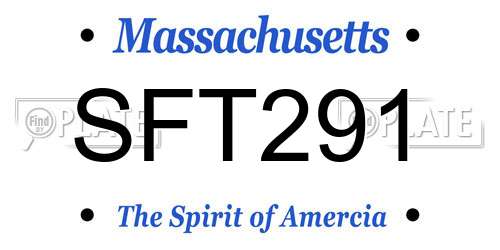 SFT291 Massachusetts License Plate