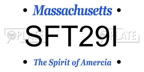 SFT29I Massachusetts License Plate