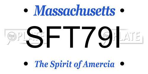 SFT79I Massachusetts License Plate