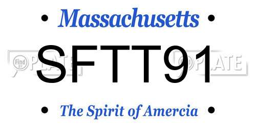SFTT91 Massachusetts License Plate