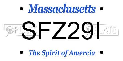 SFZ29I Massachusetts License Plate