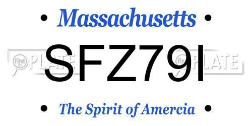 SFZ79I Massachusetts License Plate