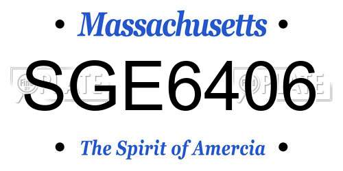 SGE6406 Massachusetts License Plate
