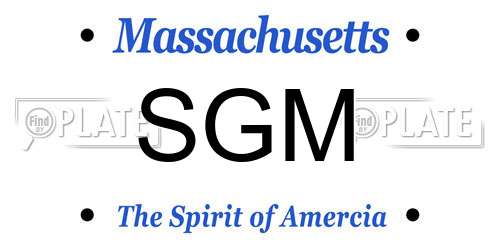 SGM Massachusetts License Plate