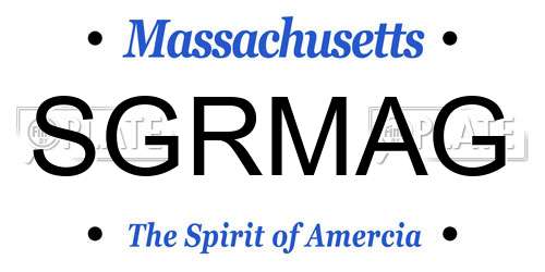SGRMAG Massachusetts License Plate
