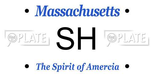 SH Massachusetts License Plate