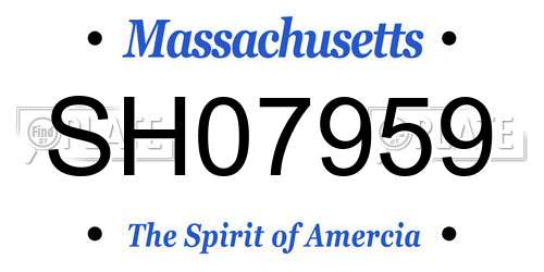 SH07959 Massachusetts License Plate