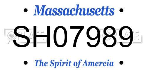 SH07989 Massachusetts License Plate
