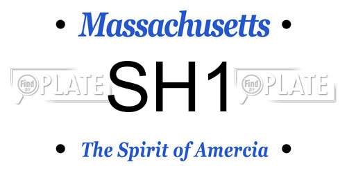 SH1 Massachusetts License Plate