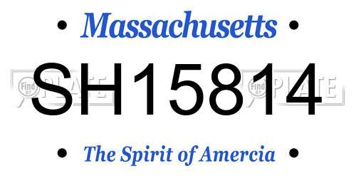SH15814 Massachusetts License Plate