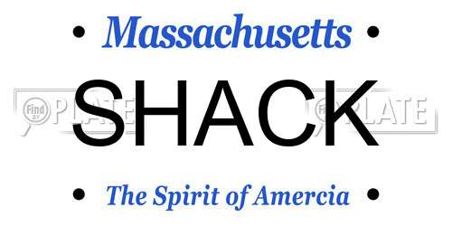 SHACK Massachusetts License Plate