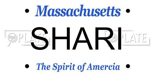 SHARI Massachusetts License Plate