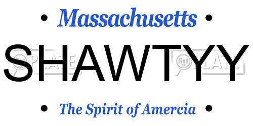 SHAWTYY Massachusetts License Plate