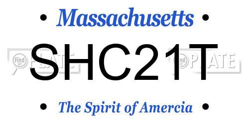 SHC21T Massachusetts License Plate