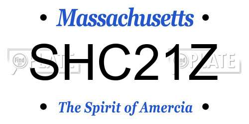 SHC21Z Massachusetts License Plate