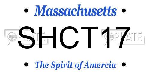 SHCT17 Massachusetts License Plate