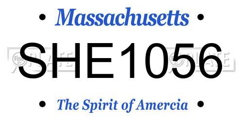SHE1056 Massachusetts License Plate