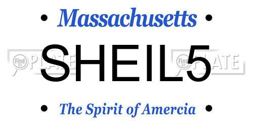 SHEIL5 Massachusetts License Plate