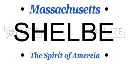 SHELBE Massachusetts License Plate