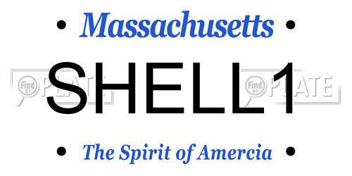 SHELL1 Massachusetts License Plate