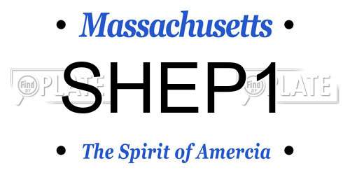 SHEP1 Massachusetts License Plate