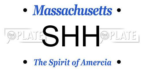 SHH Massachusetts License Plate