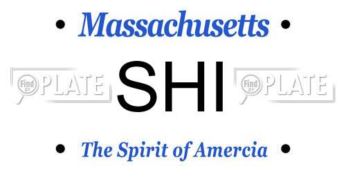 SHI Massachusetts License Plate