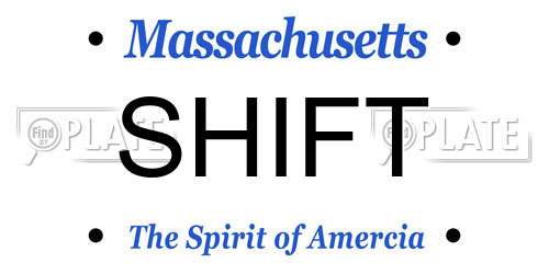 SHIFT Massachusetts License Plate