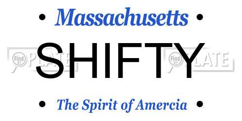 SHIFTY Massachusetts License Plate