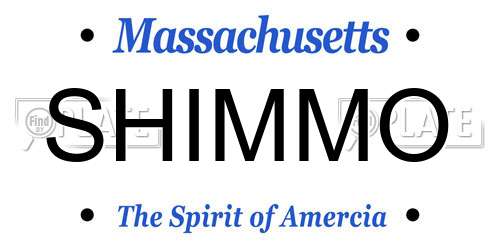 SHIMMO Massachusetts License Plate
