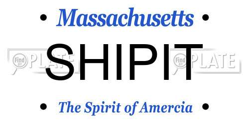 SHIPIT Massachusetts License Plate