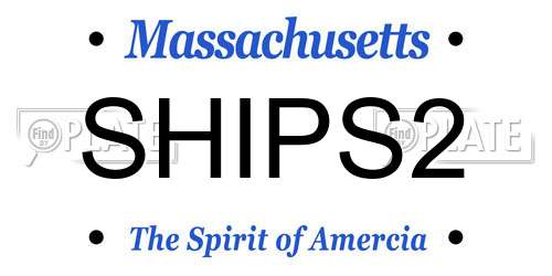 SHIPS2 Massachusetts License Plate