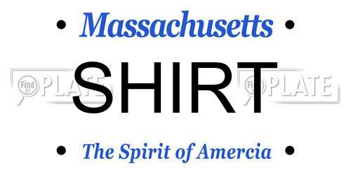 SHIRT Massachusetts License Plate